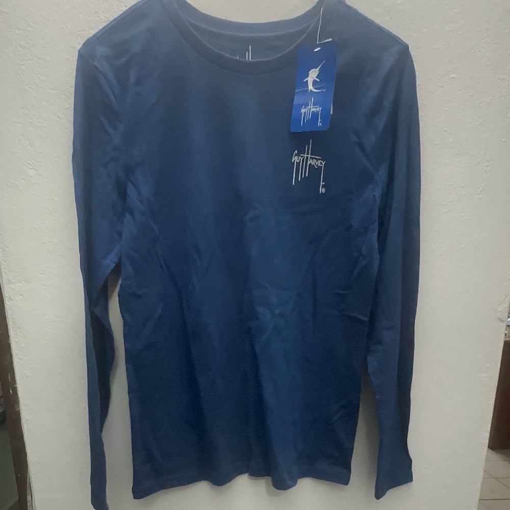 Guy Harvey Blue Long Sleeve Graphic Tee